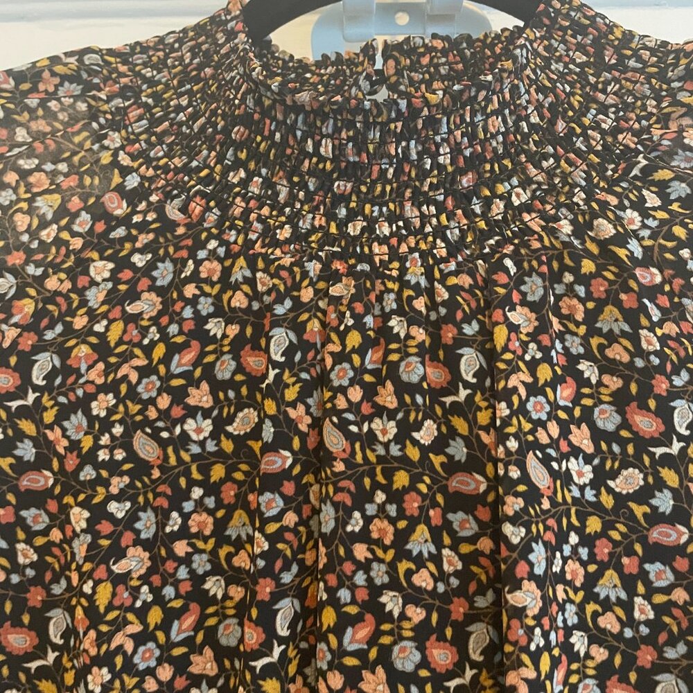Madewell | Georgette Smocked-Neck Midi Dress | Folktale Paisley | SZ Small | NWT - Picture 6 of 10